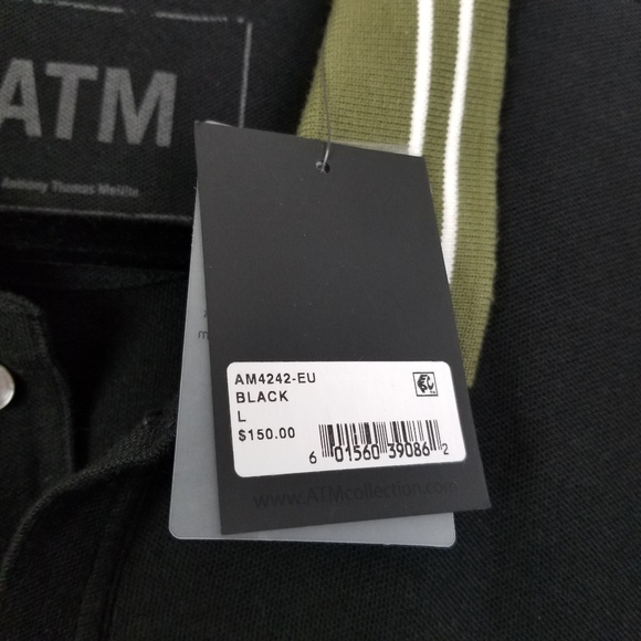 ATM | NWT Pique Polo with Tipping Detail - Picture 8 of 11